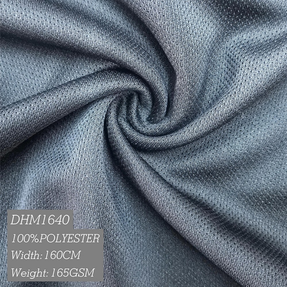 165GSM Moisture Wicking Fabric Polyester Mesh Breathable Lightweight for Sportswear