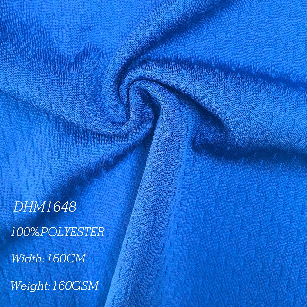 160GSM Polyester Birdseye Fabric Double Face Quick Dry Moisture Wicking for Sportswear