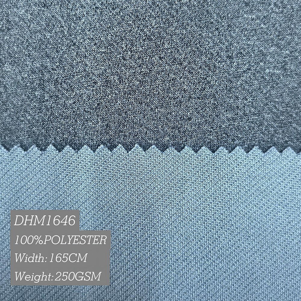 Heavy Weight Twill Polyester Cationic Fabric 250GSM Two Tone Effect For Sportswear