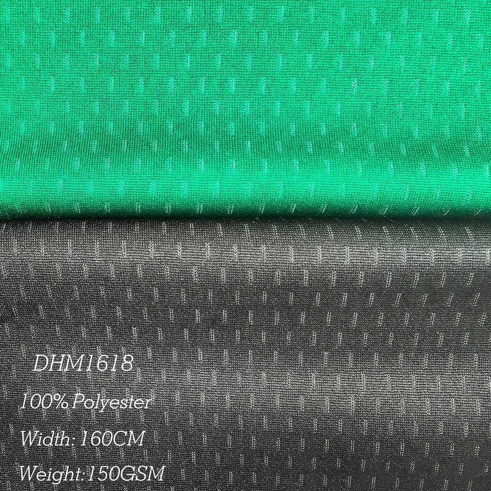 150GSM 100% Polyester Knitted Fabric Birdseye Double Sided Breathable Two Tone for Sportswear